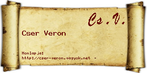 Cser Veron névjegykártya